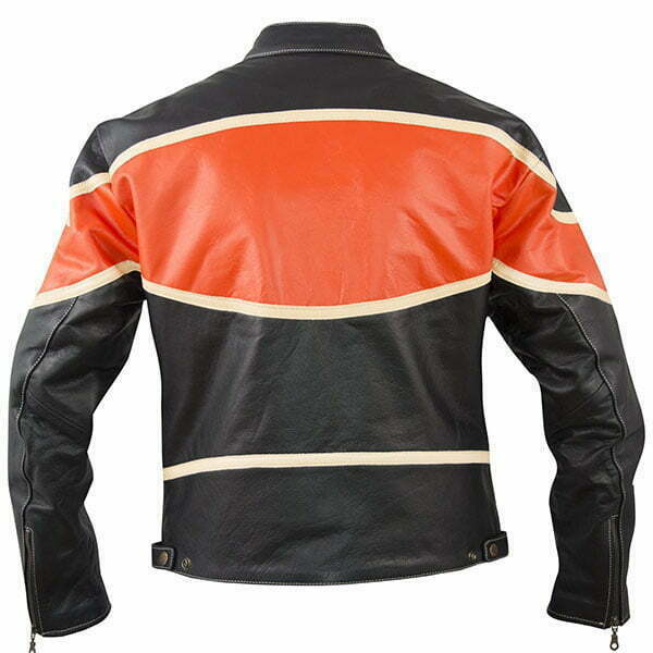 apro custom usnjena jakna dragstar orange 4